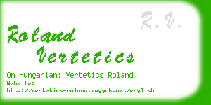 roland vertetics business card